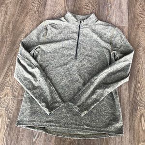Lululemon Heathered Green 1/2 zip Surge Warm